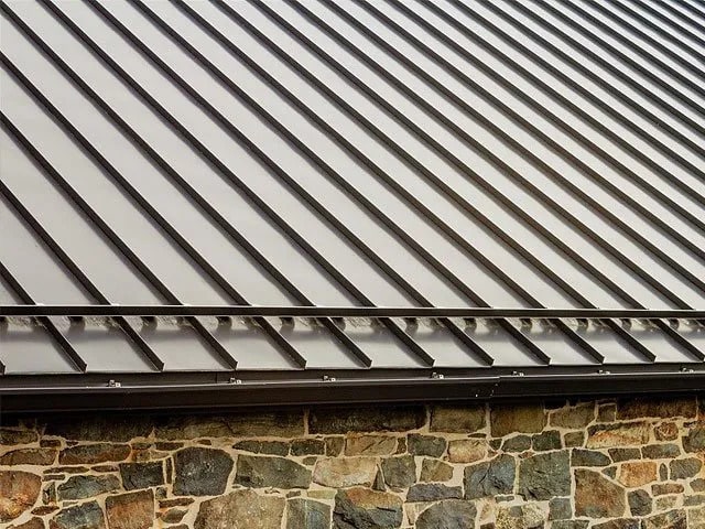 Standing seam metal roofing