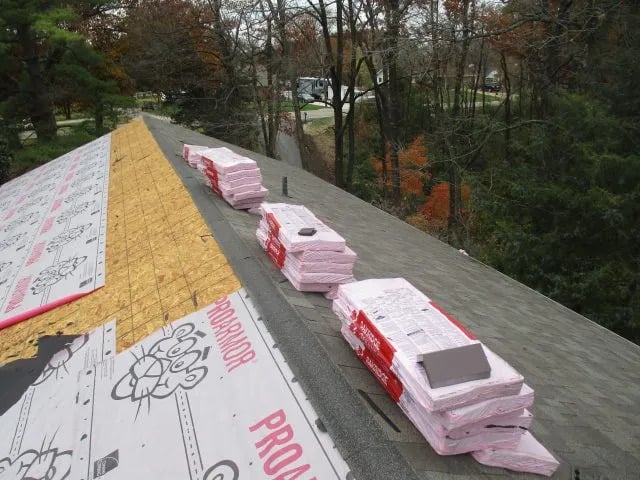 A roof prepared for installation